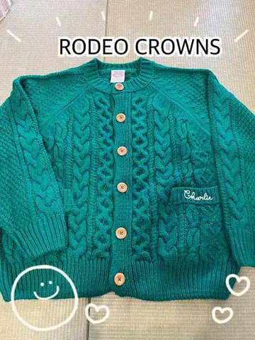 RODEO CROWNS 그린 가디건 니트