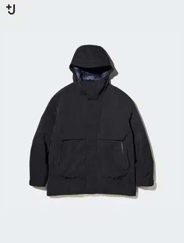 UNIQLO +J 하이브리드 다운 오버사이즈 파카 사이즈 M 블랙