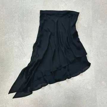 ZARA BASIC ( L ) 비대칭 플레어 스커트 드레이프감 댄스 의상