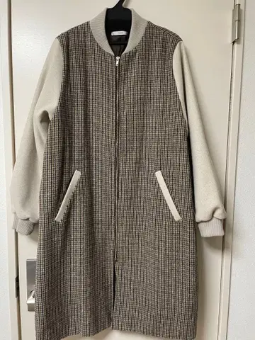 새상품급 차오패닉 체크 무늬 롱 코트