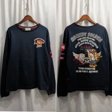 쿨 드라이브 스트라이커 자수 프린트 긴팔 T셔츠 L