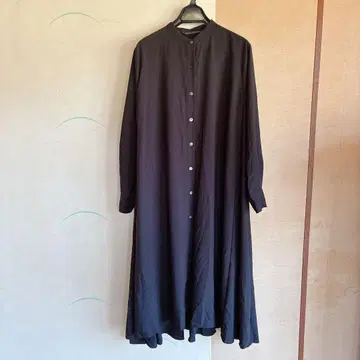 mizuiroind 롱 플레어 셔츠 원피스 T/R