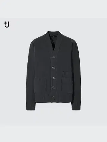 유니클로 +J 프리미엄 라무 V넥 가디건 그레이 L 질 샌더
