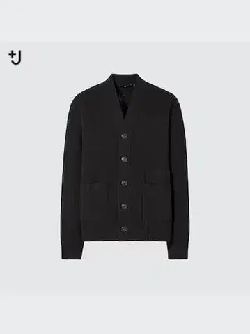 유니클로 +J 프리미엄 라무 V넥 가디건 블랙 L 질 샌더
