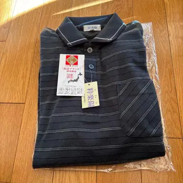 IZUMI BRAND 피케 셔츠 M 사이즈 다크 그레이 스트라이프