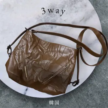 3way 브라운 숄더백 백팩 토트백