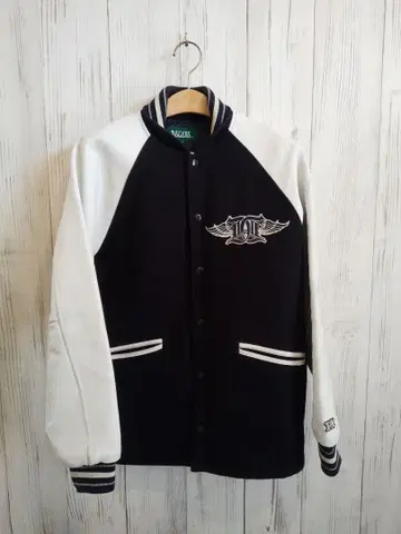 연휴 세일! DELUXE 가죽 절개 바시티 자켓 Made in JAPAN