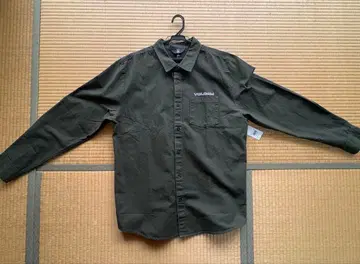 Volcom 올리브 그린 긴팔 셔츠 L/XL