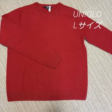 유니클로 캐시미어 100% 빨간색 L 사이즈