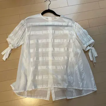 yori 스트라이프 화이트 블라우스 38