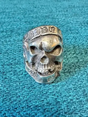 스컬 디자인 실버 반지 925