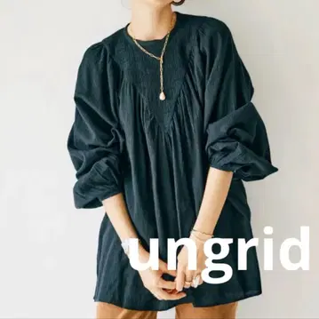 Ungrid 언그리드 인도산 코튼 100% 셔링 블라우스
