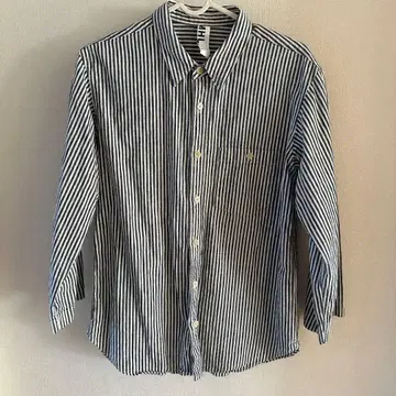 MHL. 스트라이프 버튼 다운 긴팔 셔츠