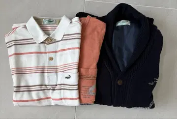 CROCODILE 니트 가디건 & T셔츠 2장 세트