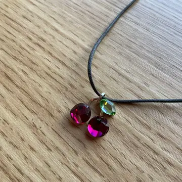 스와로브스키 체리 크리스탈 목걸이