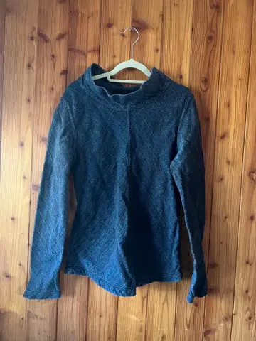 우사토 의류 여성용 사이즈 4 네이비 컬러 티셔츠 오가닉 면 100%