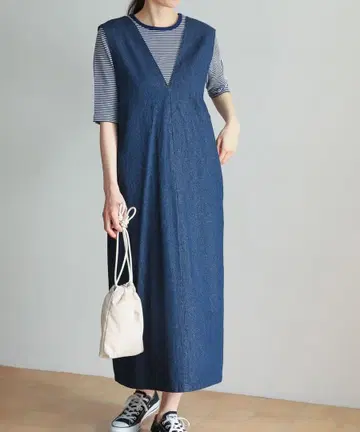 어반 리서치 도어스 데님 점퍼 원피스