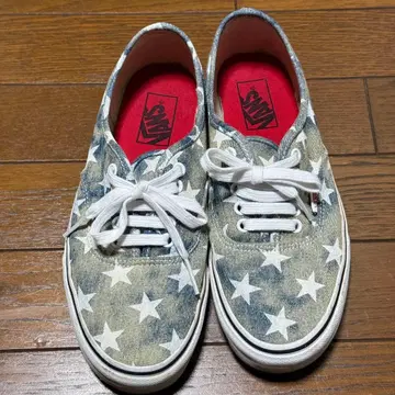 VANS AUTHENTIC 데님 별 패턴 26cm