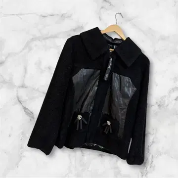 슈퍼 뷰티 인조 가죽 압축 보아 자켓