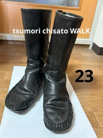 tsumori chisato WALK 23 가죽 지퍼 부츠