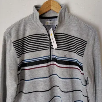 새상품 미사용 골든베어 상의 하프 지퍼 M 그레이