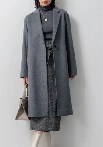 23구 울 캐시미어 비버 체스터 코트