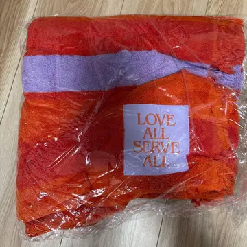 오렌지 보라색 스톨 LOVE ALL SERVE ALL