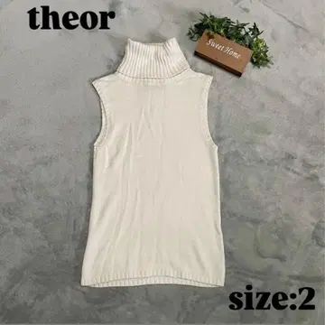 theor 아이보리 터틀넥 슬리브리스 2
