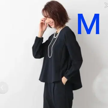 GLOBALWORK 블라우스 M 블랙 오피스 캐주얼 포멀