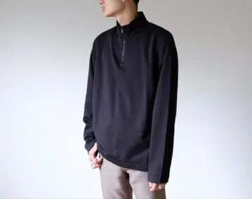새상품급 AURALEE 20AW 하프 지퍼 맨투맨