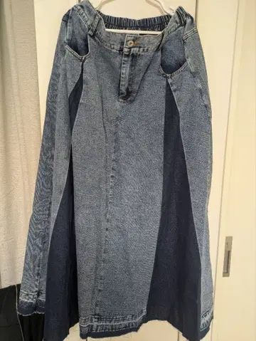 데님 스커트 패치워크 디자인