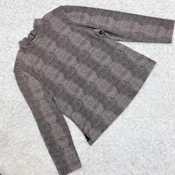 여성용 상의 긴팔 패턴 뒷면 지퍼 멋스러운 레트로 블랙 베이지