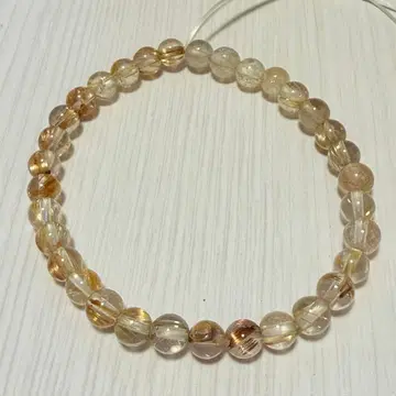 [ 하자품 ] 타이친 골드 루틸 쿼츠 블레스 안지름 18.5cm 33알