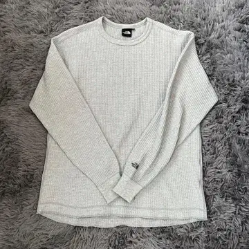 THE NORTH FACE 와플 편직 맨투맨 L 그레이