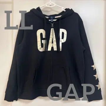GAP 블랙 후드티 별 골드 실버
