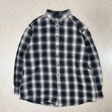 90s 옴브레 체크 셔츠 플란넬 셔츠 Roundtree & Yorke