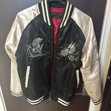 일심여경 90s 용과 호랑이 자수 스카잔 Japan