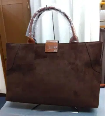 하마노 hamano 브라운 인조 가죽 토트백 미사용