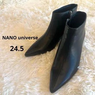 나노 유니버스 24.5cm 부티 지퍼 블랙 힐