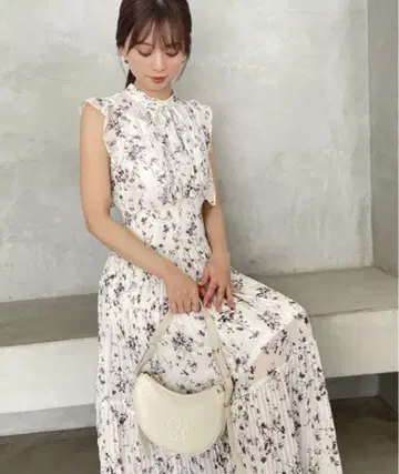 snidel Sustainable 프릴 프린트 원피스