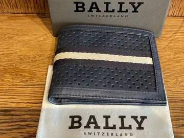 [ 미사용 새상품 ] BALLY 접이식 지갑 펀칭 트레인스포팅 가죽