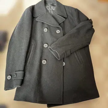 블랙 울 피코트 유니클로