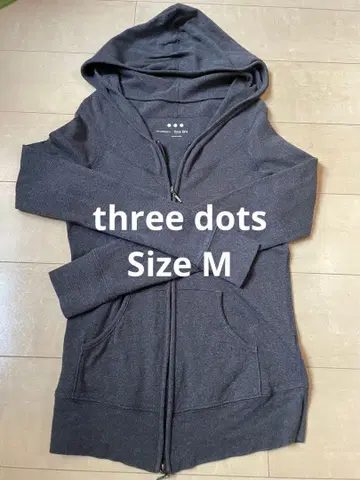 [ three dots ] 차콜 그레이 후드티