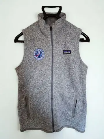 [ 파타고니아 ] 플리스 베스트 베터 스웨터 M 그레이 여성용 기업 로고