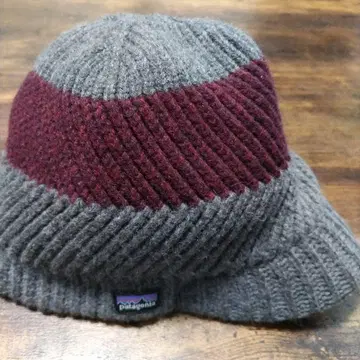 patagonia 러블 비니 캡 니트 모자 그레이 버건디