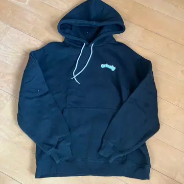 Grizzly 후드티 M 블랙 로고 프린트