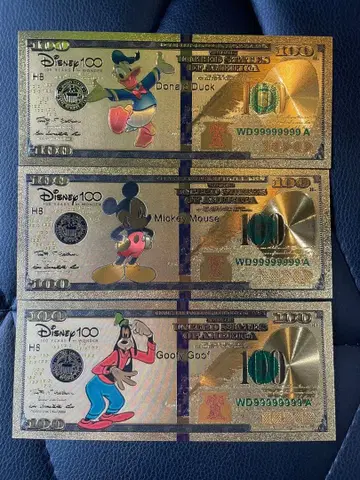 디즈니 100 기념 골드 캐시권 3매 세트