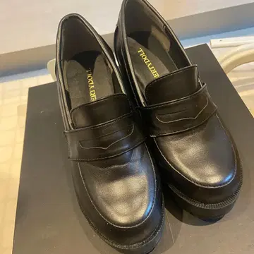 블랙 로퍼 약 7cm 힐