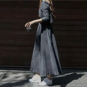 mavimoon 데님 롱 원피스 하자품