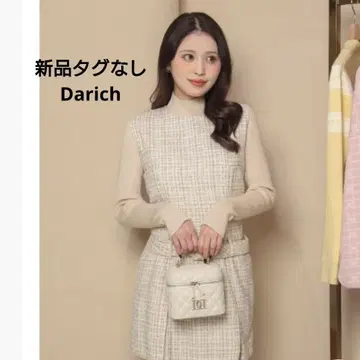 새상품 Darich 스프링 트위드 도킹 미니 원피스